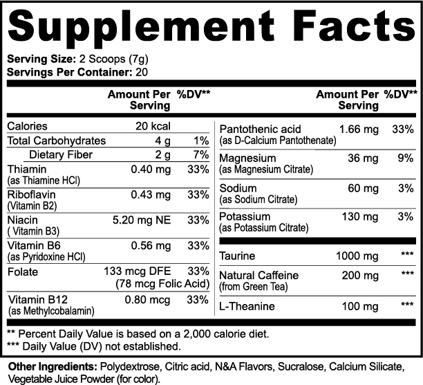 Balanced Energy Powder (Fruit Punch)